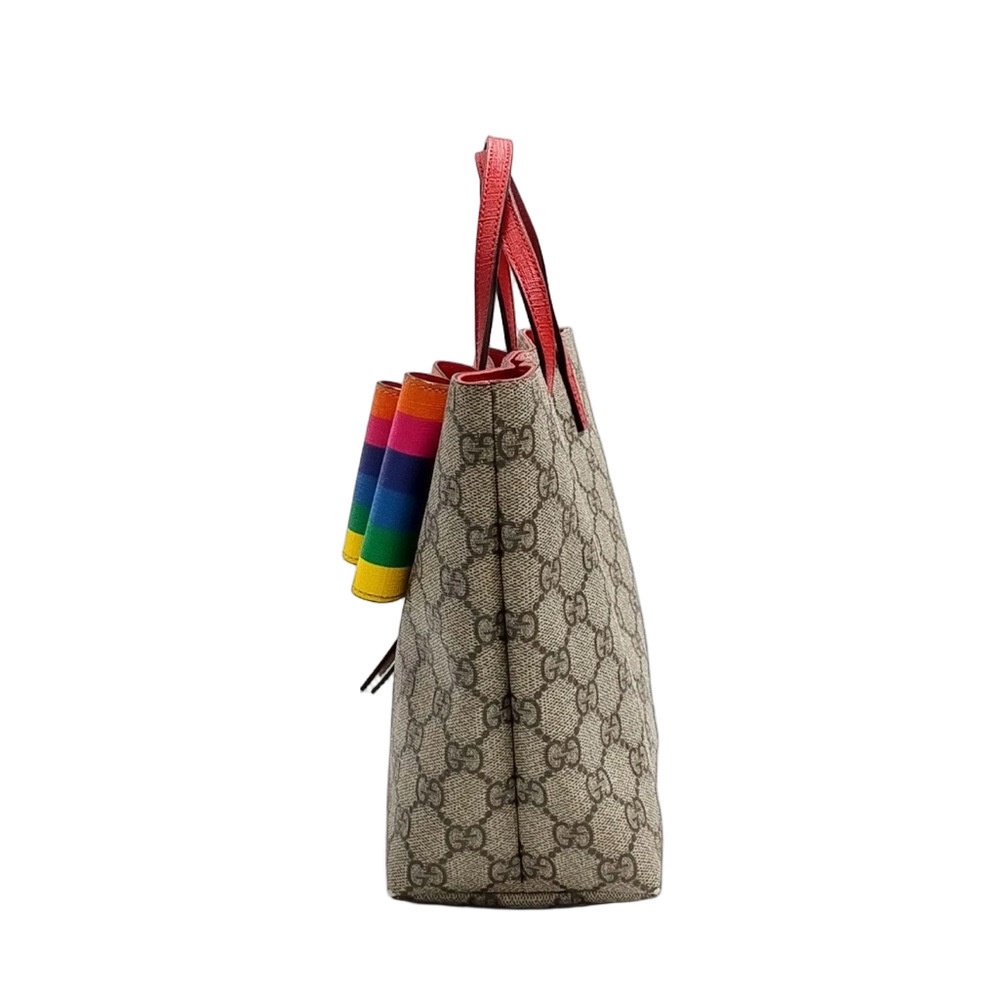 Gucci Girl's GG Supreme Rainbow Bow Tote - Picture 4 of 14